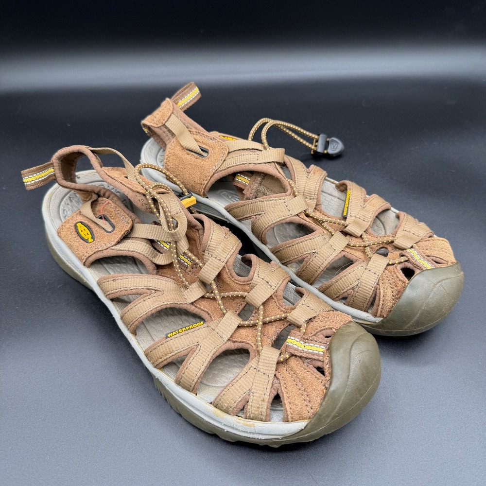 Keen Whisper Waterproof Hiking Sandals Brown Tan‎ Womens 9